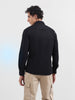 Men's Black Regular Fit Utility Solid Shirt