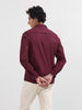 Men's Maroon Regular Fit Utility Solid Shirt