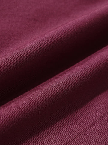 Men's Maroon Regular Fit Utility Solid Shirt