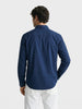 Men's Blue Regular Fit Solid Utility Shirt