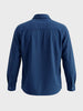 Men's Blue Regular Fit Solid Utility Shirt