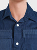 Men's Blue Regular Fit Solid Utility Shirt