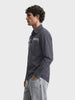 Men's Grey Regular Fit Solid Utility Shirt