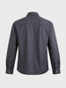 Men's Grey Regular Fit Solid Utility Shirt