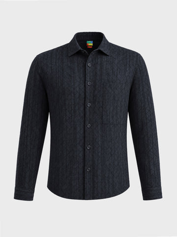 Men's Black Regular Fit Solid Casual Shirt