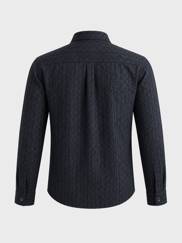 Men's Black Regular Fit Solid Casual Shirt