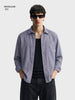 Men's Black Oversized Fit Textured Casual Shirts