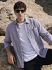Men's Black Oversized Fit Textured Casual Shirts