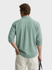Men's Green Regular Fit Textured Casual Shirts