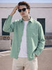 Men's Green Oversized Fit Textured Casual Shirts