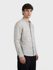 Men's Grey Regular Fit Textured Resort Wear Shirt