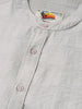 Men's Grey Regular Fit Textured Resort Wear Shirt