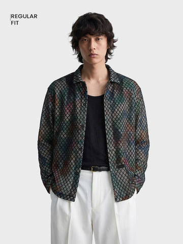 Men's Multicolor Regular Fit Textured Casual Shirts