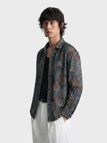 Men's Multicolor Regular Fit Textured Casual Shirts