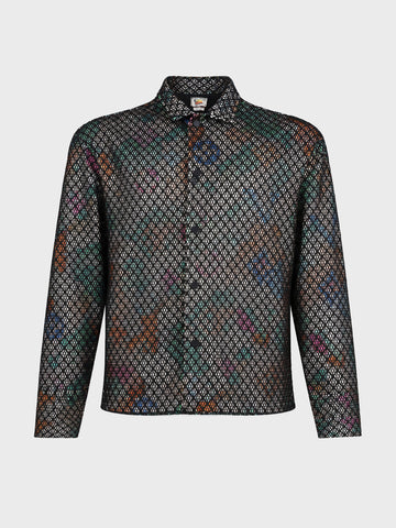 Men's Multicolor Regular Fit Textured Casual Shirts