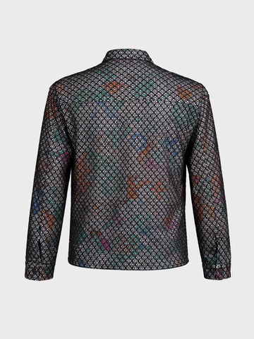 Men's Multicolor Regular Fit Textured Casual Shirts