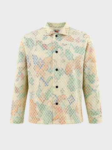 Men's Cream Regular Fit Solid Casual Shirts