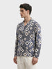 Men's Blue Relaxed Fit Solid Casual Shirt