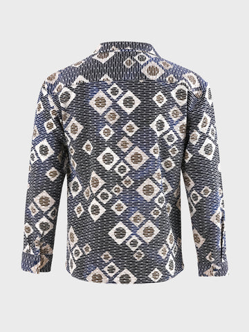 Men's Blue Relaxed Fit Solid Casual Shirt