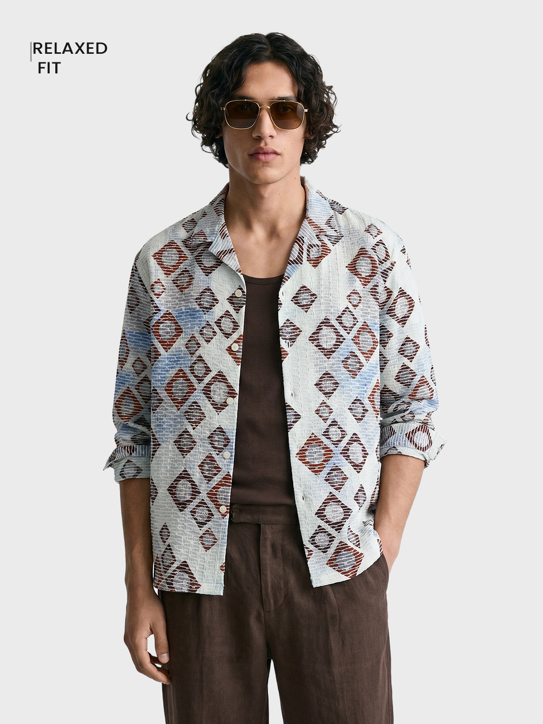 Men's Multicolor Relaxed Fit Solid Casual Shirt