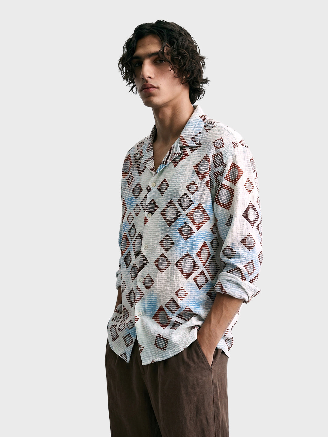 Men's Multicolor Relaxed Fit Solid Casual Shirt