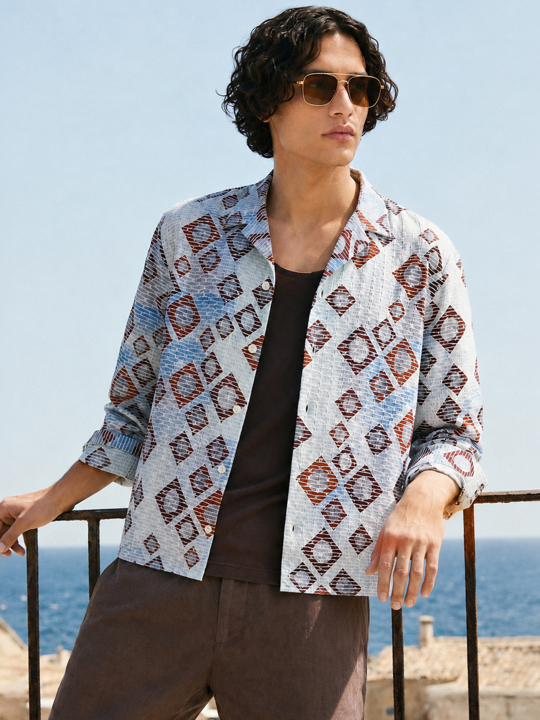 Men's Multicolor Relaxed Fit Solid Casual Shirt
