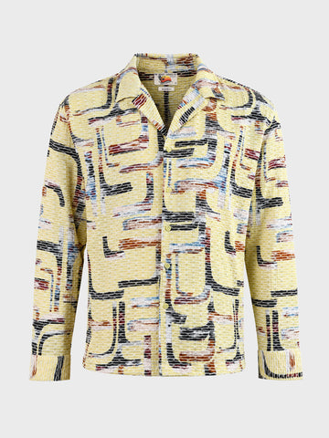 Men's Yellow Relaxed Fit Solid Casual Shirt