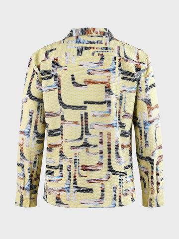Men's Yellow Relaxed Fit Solid Casual Shirt
