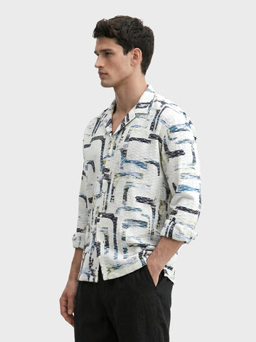Men's White Relaxed Fit Solid Casual Shirt