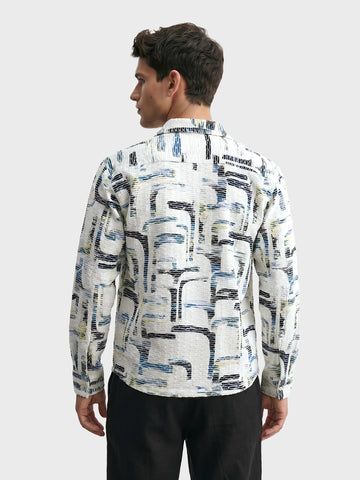 Men's White Relaxed Fit Solid Casual Shirt