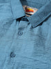 Men's Blue Regular Fit Textured Casual Shirt