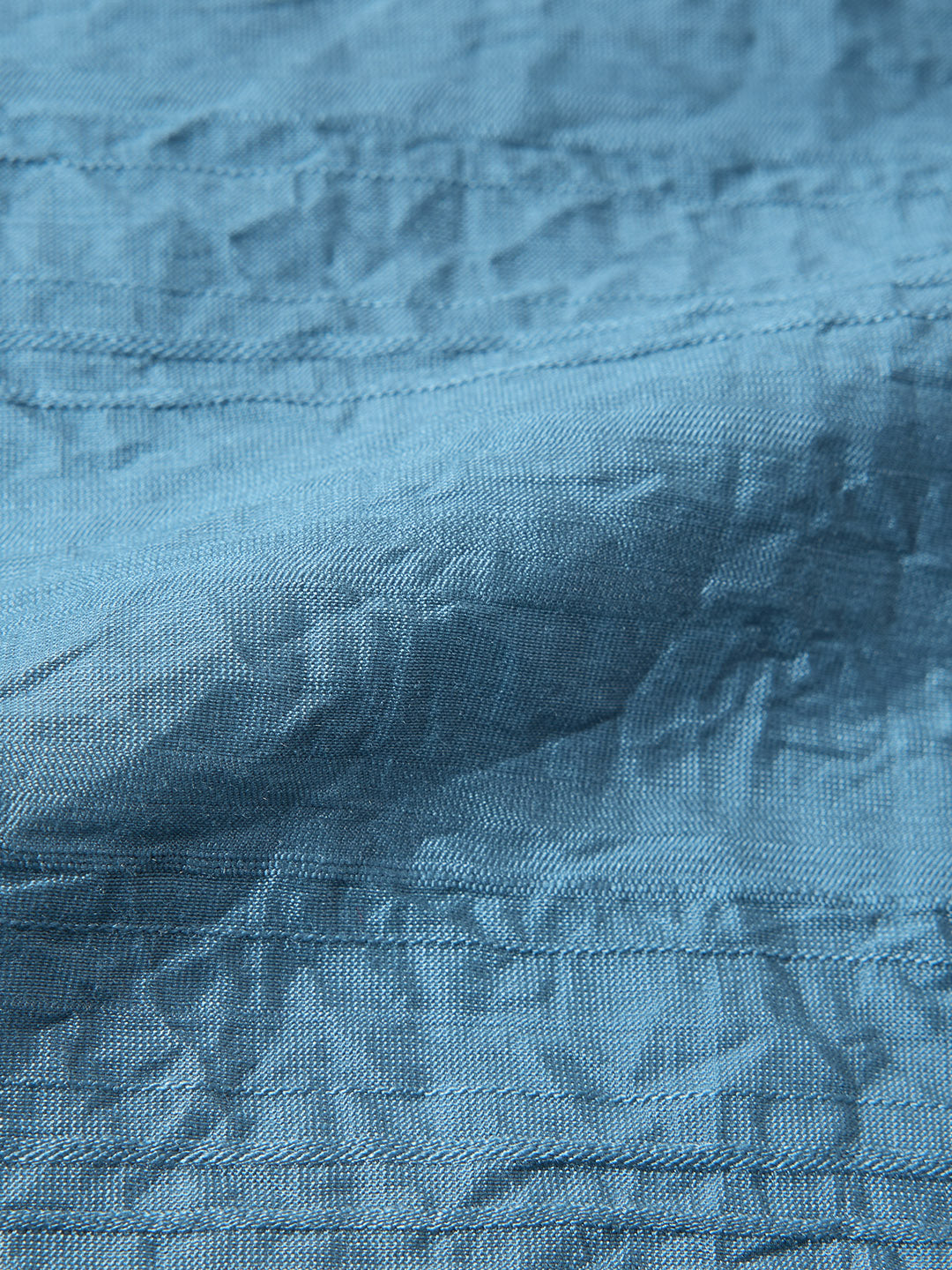 Men's Blue Regular Fit Textured Casual Shirt