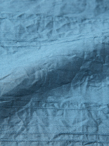 Men's Blue Regular Fit Textured Casual Shirt