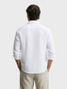 Men's White Regular Fit Textured Casual Shirt