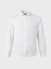 Men's White Regular Fit Textured Casual Shirt