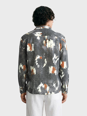 Men's Black Relaxed Fit Solid Casual Shirt