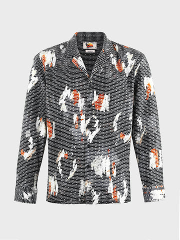 Men's Black Relaxed Fit Solid Casual Shirt