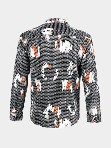 Men's Black Relaxed Fit Solid Casual Shirt