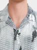 Men's Grey Relaxed Fit Printed Casual Shirt