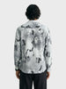 Men's Grey Relaxed Fit Printed Casual Shirt