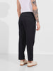 Men's Black Relaxed Fit Solid Casual Trousers
