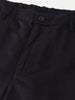 Men's Black Relaxed Fit Solid Casual Trousers