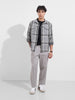Men's Grey Relaxed Fit Solid Casual Trousers