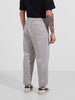 Men's Grey Relaxed Fit Solid Casual Trousers