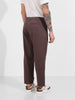 Men's Brown Relaxed Fit Solid Casual Trousers