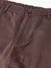 Men's Brown Relaxed Fit Solid Casual Trousers