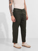 Men's Green Relaxed Fit Solid Casual Trousers