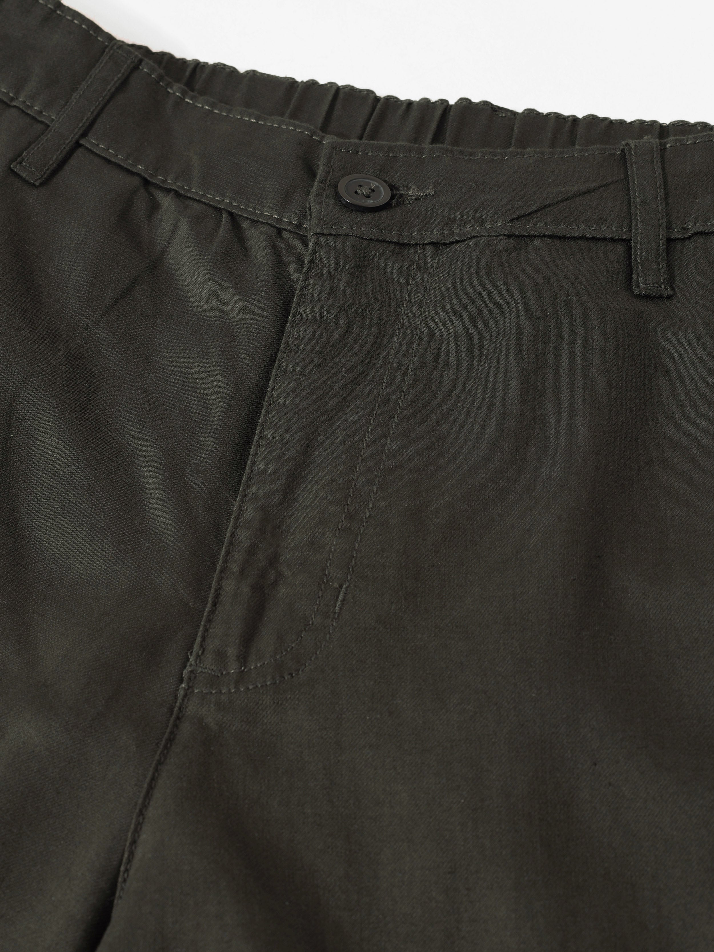 Men's Green Relaxed Fit Solid Casual Trousers