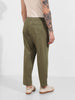Men's Green Relaxed Fit Solid Casual Trousers