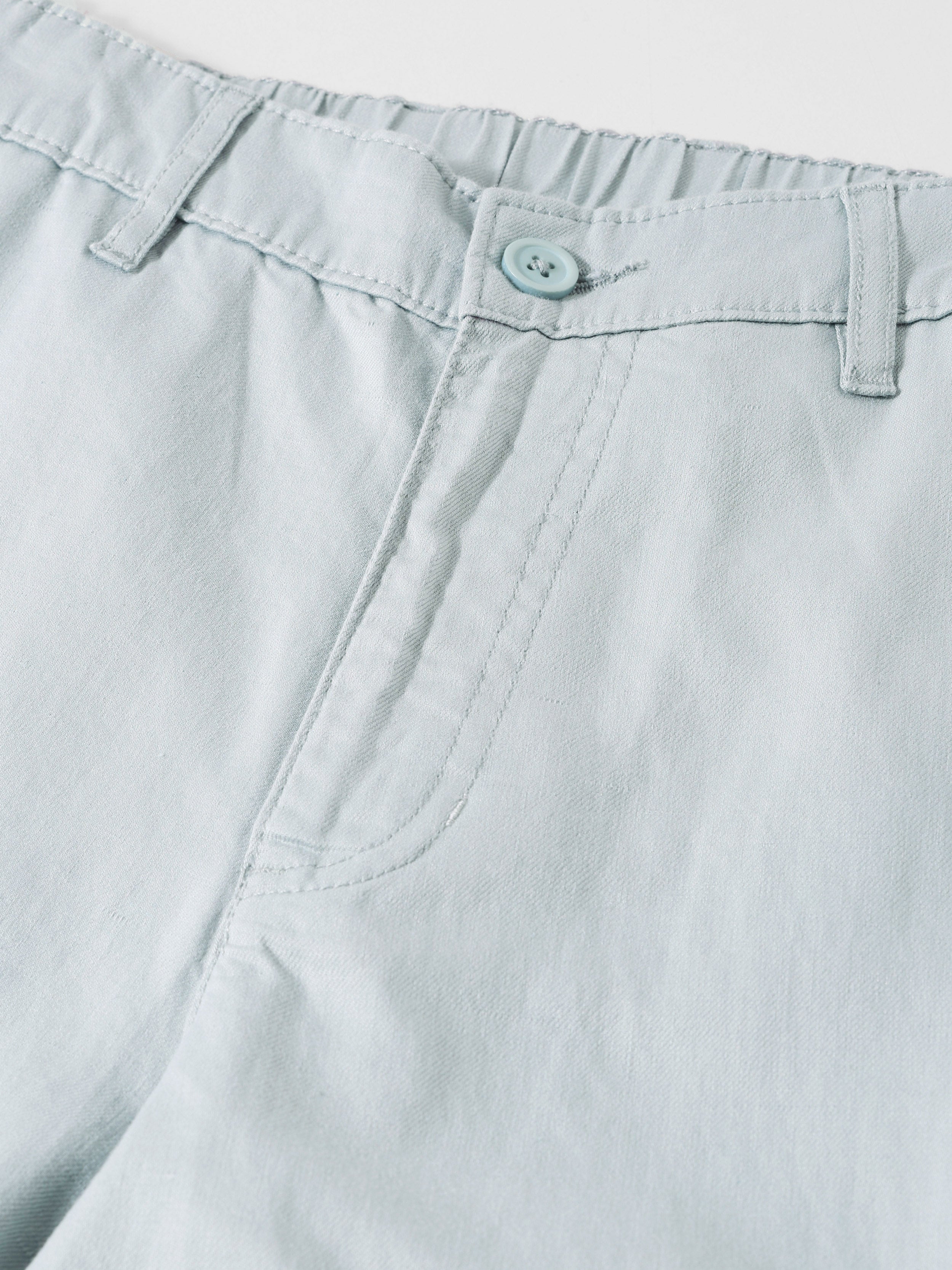 Men's Green Relaxed Fit Solid Casual Trousers